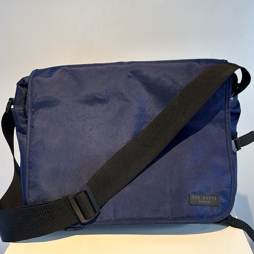 Ted Baker London navy blue nylon Crossbody messenger bag